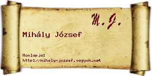 Mihály József névjegykártya