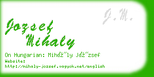 jozsef mihaly business card